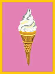 Pinker Eiskegel