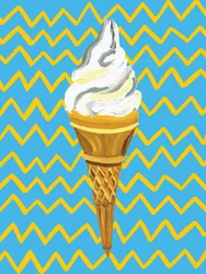 Lebendige Eiswaffel