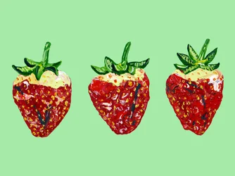 Lebendige rote Erdbeeren