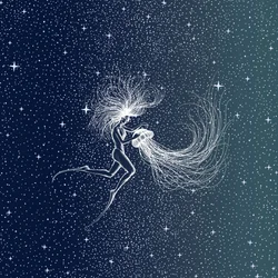 Ätherische kosmische Göttin