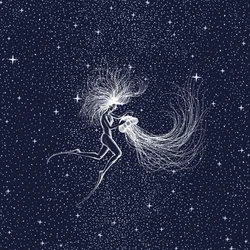 Ätherische kosmische Frau
