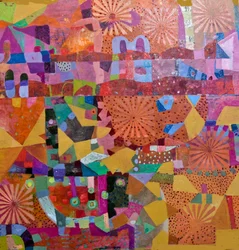 Lebendiges geometrisches Patchwork