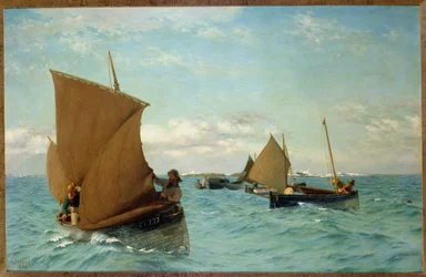 Logger nehmen ihre Festmacher auf, 1886