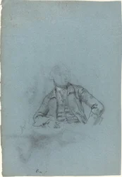 Studie eines sitzenden Mannes (recto)
