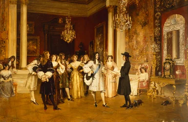 William Penn erhält die Charta von Pennsylvania von Karl II.