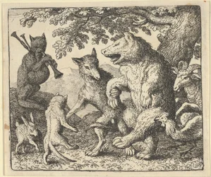 Eine Feier zu Ehren des Bären und des Wolfs, 1650-75