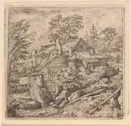 Hamlet auf einem Berghang