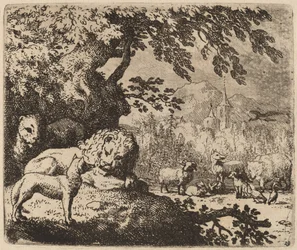 Reineke im Rat mit dem Löwen und der Löwin