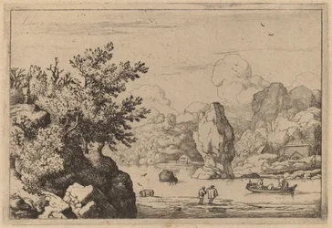 Felsen in der Mitte eines Flusses