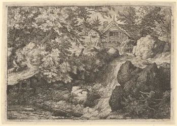 Der Wasserfall in der Nähe der Mühle