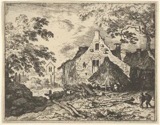 Die Heuscheune mit beweglichem Dach, 17. Jahrhundert