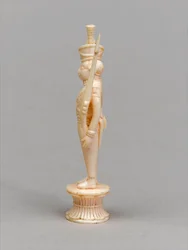 Weißer Bauer, Schachfigur, Indien, um 1820