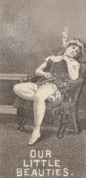 Aus der Schauspielerinnen-Serie N57 zur Förderung von Our Little Beauties Zigaretten für Allen & Ginter