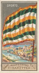 Oporto, aus der City Flags Serie N6 für Allen & Ginter Zigarettenmarken, 1887
