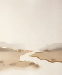 Abstrakter goldener Fluss