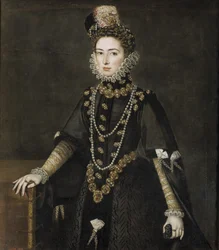 Porträt der Infantin Catherine Michelle von Spanien 1567-1597, 1584-1585