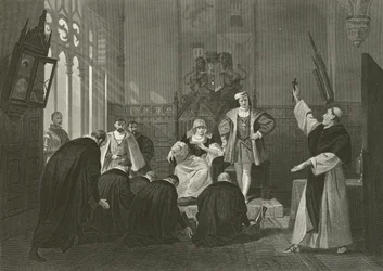 Abordnung der Juden vor Ferdinand und Isabella von Spanien, 15. Jahrhundert