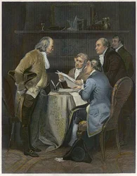 Entwurf der Unabhängigkeitserklärung im Jahr 1776