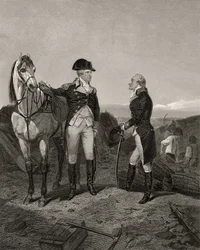 Erstes Treffen von George Washington und Alexander Hamilton, aus 