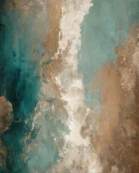 Tiefes Teal-Gold-Wirbel