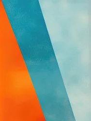 Geometrisches Blau Orange