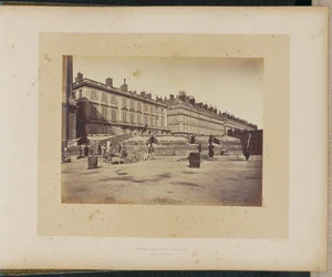 Barrikade der Föderierten auf der Place de la Concorde.