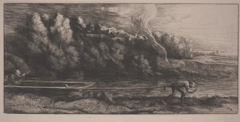 Landschaft mit Boot