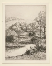 Le lavoir, oder Les laveuses (Waschhaus, oder Wäscherinnen)
