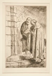 St. Pierre et St. Paul an der Tür von M. Richard, aus Histoire du Bonhomme Misère