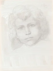 Studie von Amor, Kopf eines Mädchens, 1904