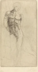 Studie einer nackten Figur