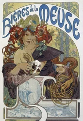 Les bières de la Meuse - Werbung, Arts Déco.