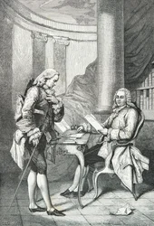 Turgot überreicht Ludwig XVI. seinen Rücktrittsbrief