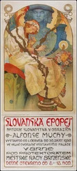 Plakat für die Ausstellung Das Slawische Epos Slovanská epopej, 1928