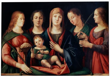 Madonna und Kind mit Maria Magdalena, der Heiligen Katharina und zwei Heiligen, 1504