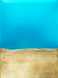 Blau-Gold Abstrakt