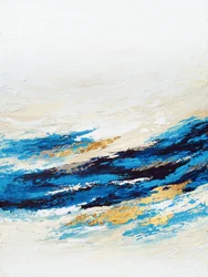 Blau Gold Ozeanwellen