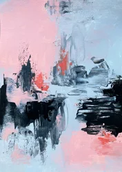 Dynamisches Korallenblau Abstrakt