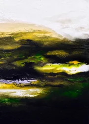 Grün-Gold-Abstrakte Landschaft