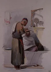 Ein Barbier, ca. 1855