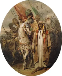 Arabische Krieger im Vormarsch, 1855