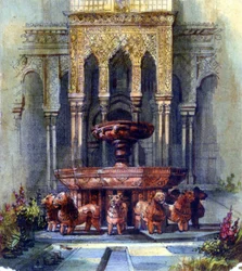 Maurischer Brunnen. Aurore Amandine Lucie Dupin (1804-1876), französische Schriftstellerin und Feministin, die unter dem Namen George Sand schrieb.