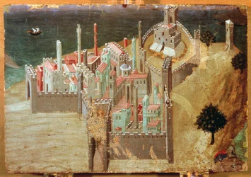 Stadt am Meer, 22 x 33 cm