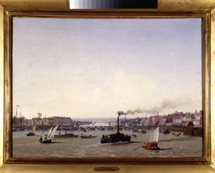 Der Hafen von Rouen, von Louis Garneray, ca. 1820
