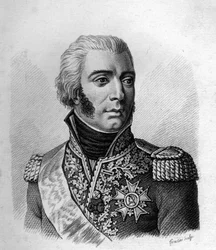 Jean-Baptiste Bessières, Herzog von Istrien, Marschall von Frankreich (1768-1813) - in „Portraits der französischen Generäle nach den Siegen und Eroberungen der Franzosen“. Graviert von Ambroise Tardieu im Jahr 1818. Stella-Sammlung.