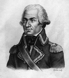 Porträt von Charles François du Périer genannt Dumouriez (1739-1823), französischer General - in „Porträts der französischen Generäle nach den Siegen und Eroberungen der Franzosen“ graviert von Ambroise Tardieu 1818. Stella Sammlung