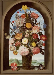 Blumenstillleben mit Tulpen