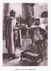 Eine Nachricht vom Kommandanten, Illustration aus Der römische Soldat, 1928