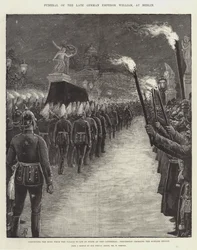 Beerdigung des verstorbenen deutschen Kaisers Wilhelm in Berlin