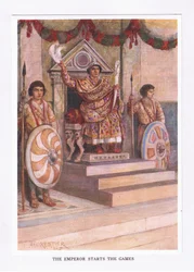 Der Kaiser eröffnet die Spiele, Illustration aus Der römische Soldat, 1928